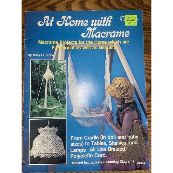 Accents | 1979 Macrame Project Magazine 7324 Cradle Lampshades Plant ...
